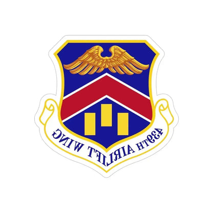 439th Airlift Wing (U.S. Air Force) REVERSE PRINT Transparent Die-Cut STICKER - The Sticker Space