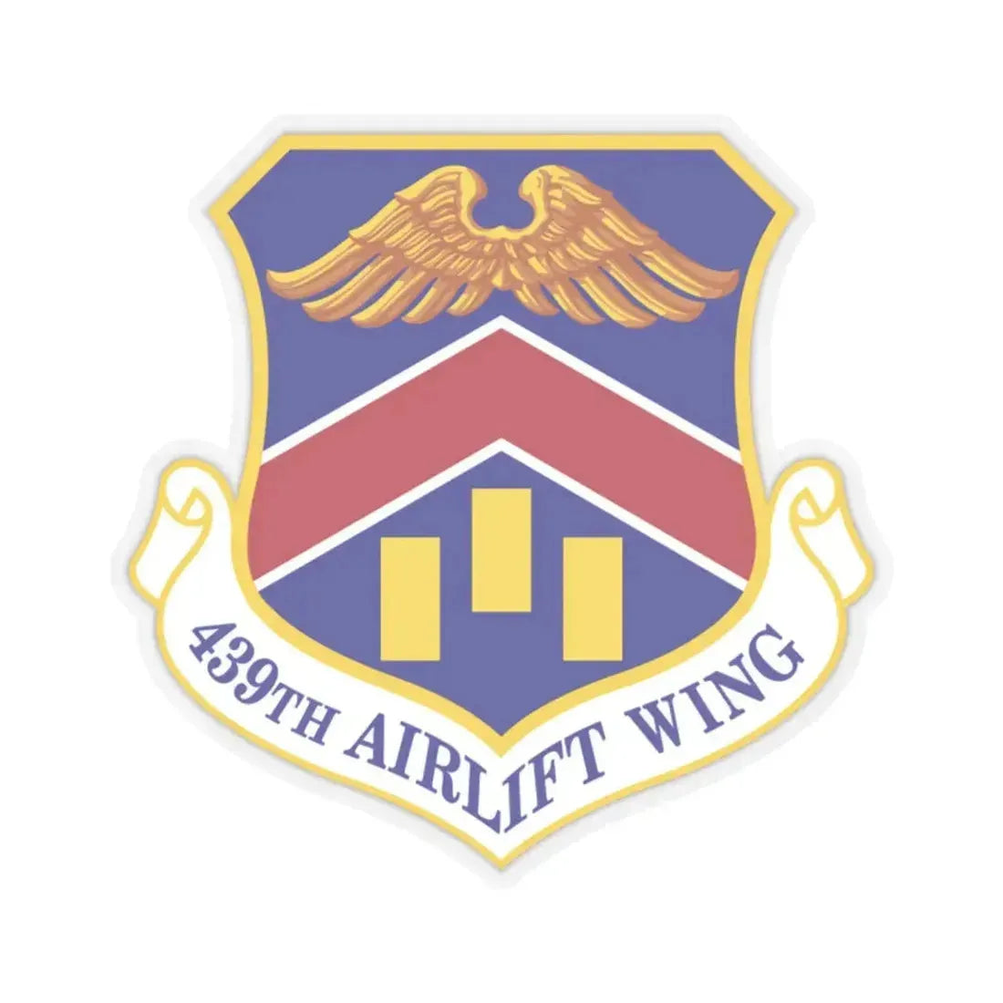 439th Airlift Wing (U.S. Air Force) STICKER Vinyl Kiss-Cut Decal 2 Inch Transparent - The Sticker Space