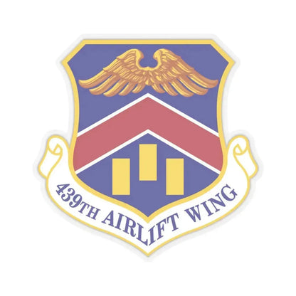 439th Airlift Wing (U.S. Air Force) STICKER Vinyl Kiss-Cut Decal 3 Inch Transparent - The Sticker Space