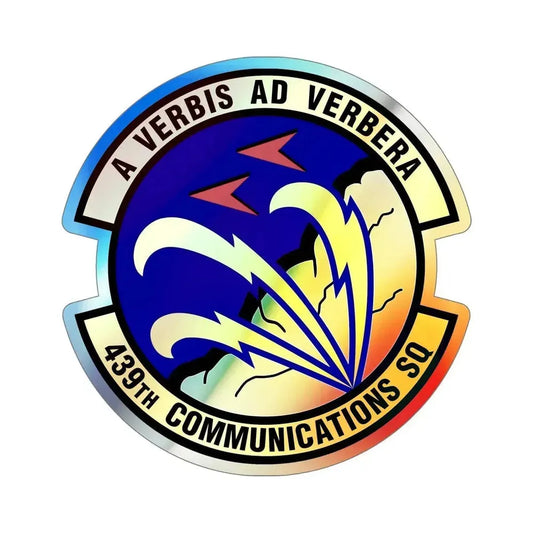 439th Communications Squadron (U.S. Air Force) Holographic STICKER Die-Cut Vinyl Decal 6 Inch Holographic - The Sticker Space
