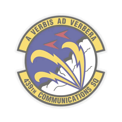 439th Communications Squadron (U.S. Air Force) STICKER Vinyl Kiss-Cut Decal 3 Inch Transparent - The Sticker Space