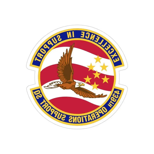 439th Operations Support Squadron (U.S. Air Force) REVERSE PRINT Transparent Die-Cut STICKER 6 Inch Die-Cut Transparent - The Sticker Space