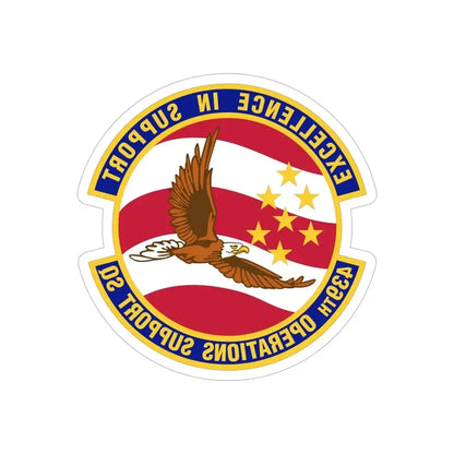 439th Operations Support Squadron (U.S. Air Force) REVERSE PRINT Transparent Die-Cut STICKER - The Sticker Space