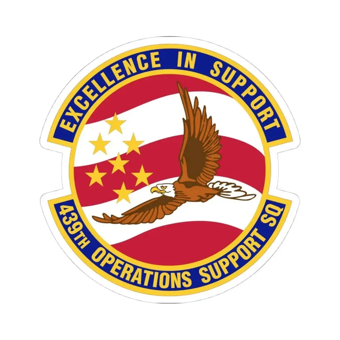439th Operations Support Squadron (U.S. Air Force) STICKER Vinyl Kiss-Cut Decal 4 Inch White - The Sticker Space