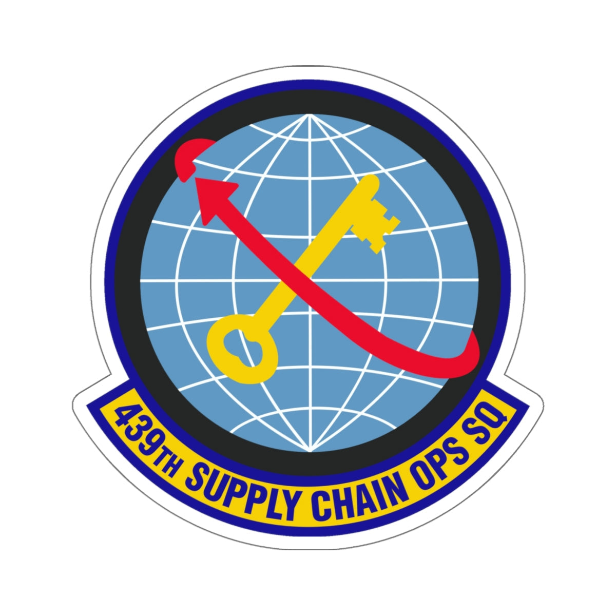 439th Supply Chain Operations Squadron (U.S. Air Force) STICKER Vinyl Die-Cut Decal-White-The Sticker Space