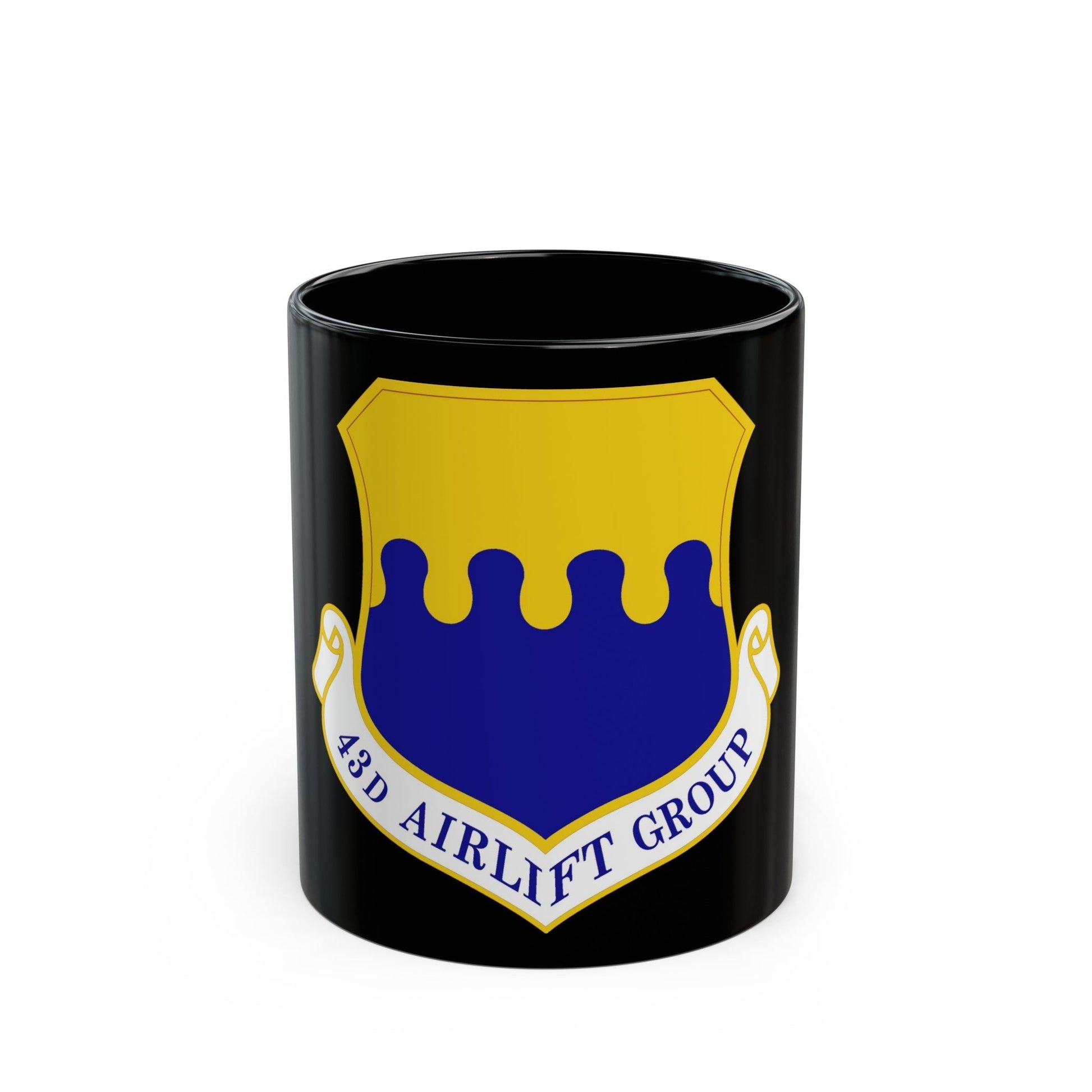 43d Airlift Group (U.S. Air Force) Black Coffee Mug-11oz-The Sticker Space