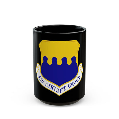 43d Airlift Group (U.S. Air Force) Black Coffee Mug-15oz-The Sticker Space