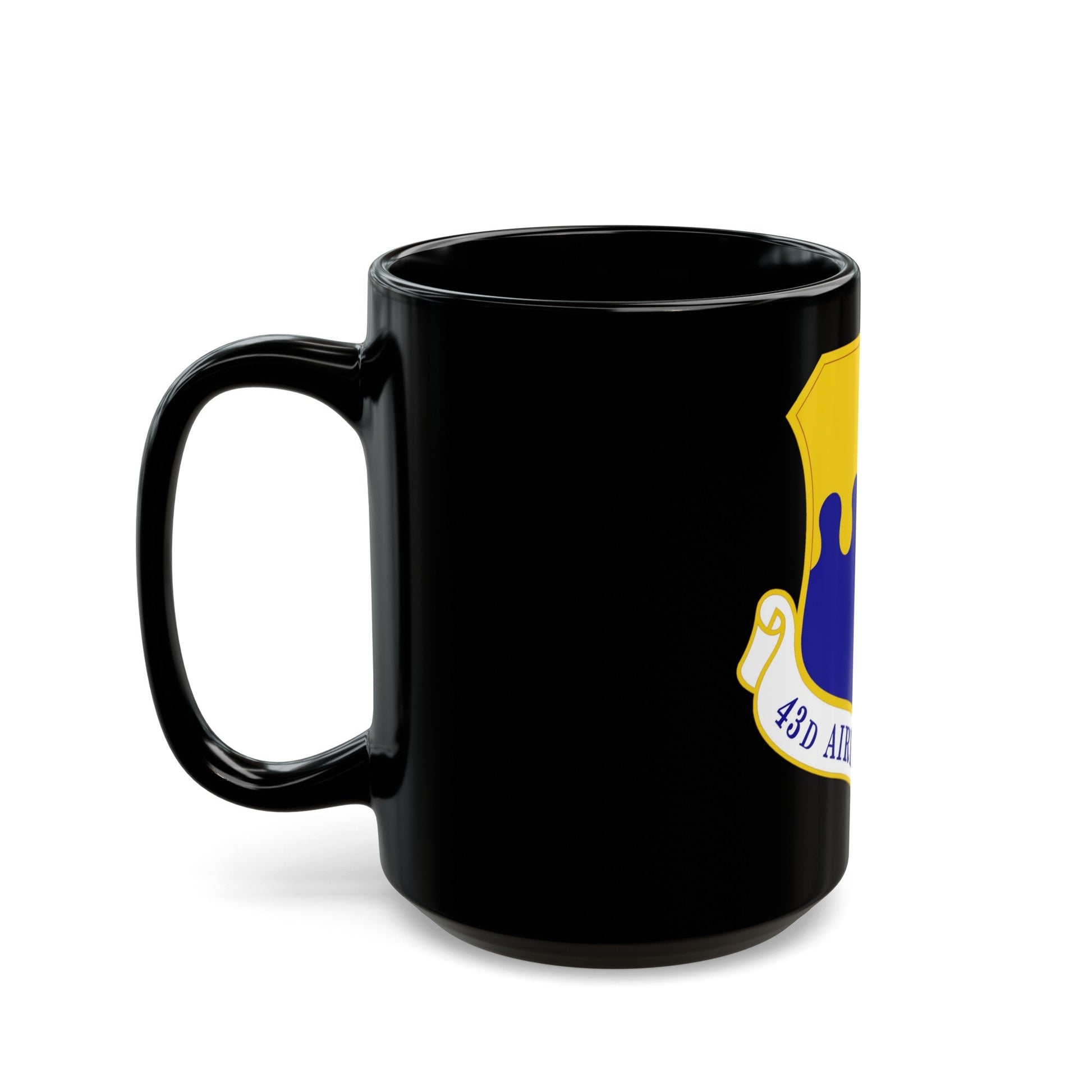 43d Airlift Group (U.S. Air Force) Black Coffee Mug-The Sticker Space