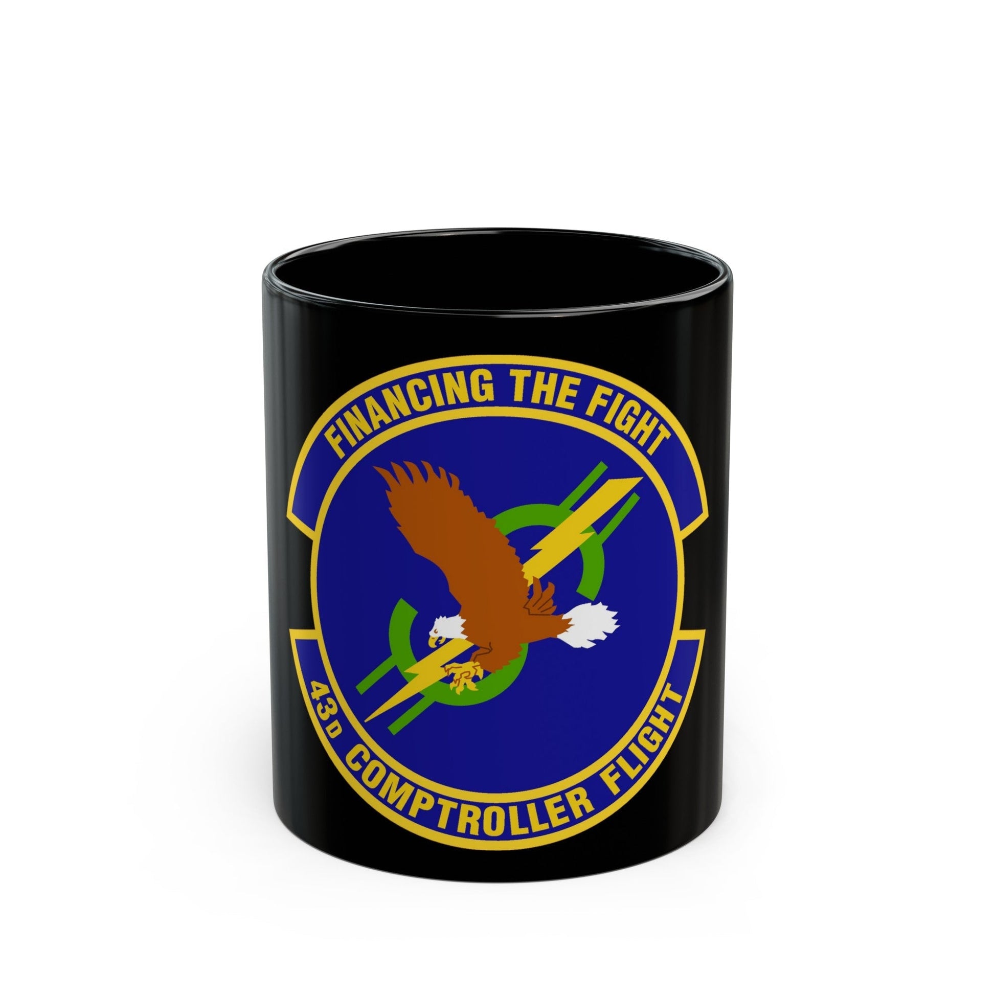 43d Comptroller Flight (U.S. Air Force) Black Coffee Mug-11oz-The Sticker Space