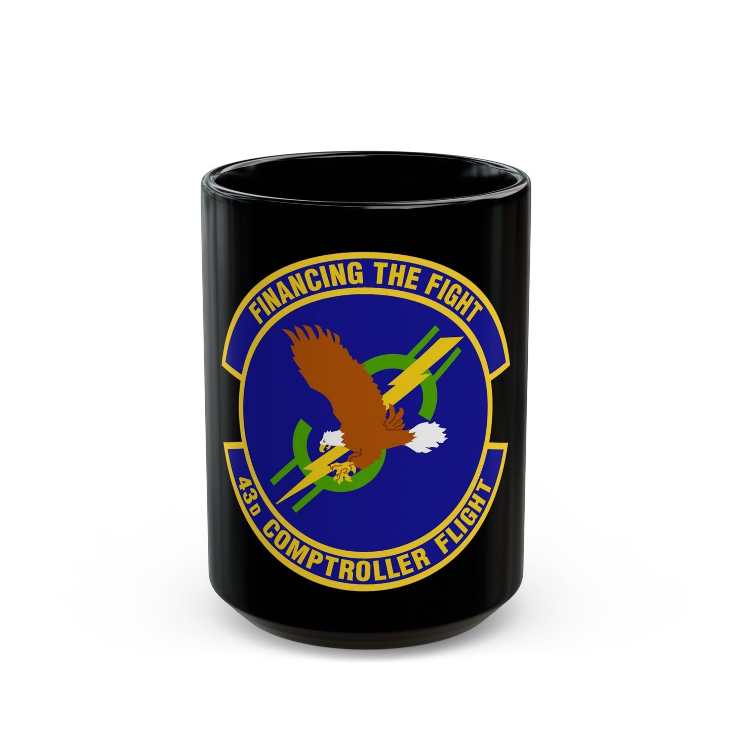 43d Comptroller Flight (U.S. Air Force) Black Coffee Mug-15oz-The Sticker Space