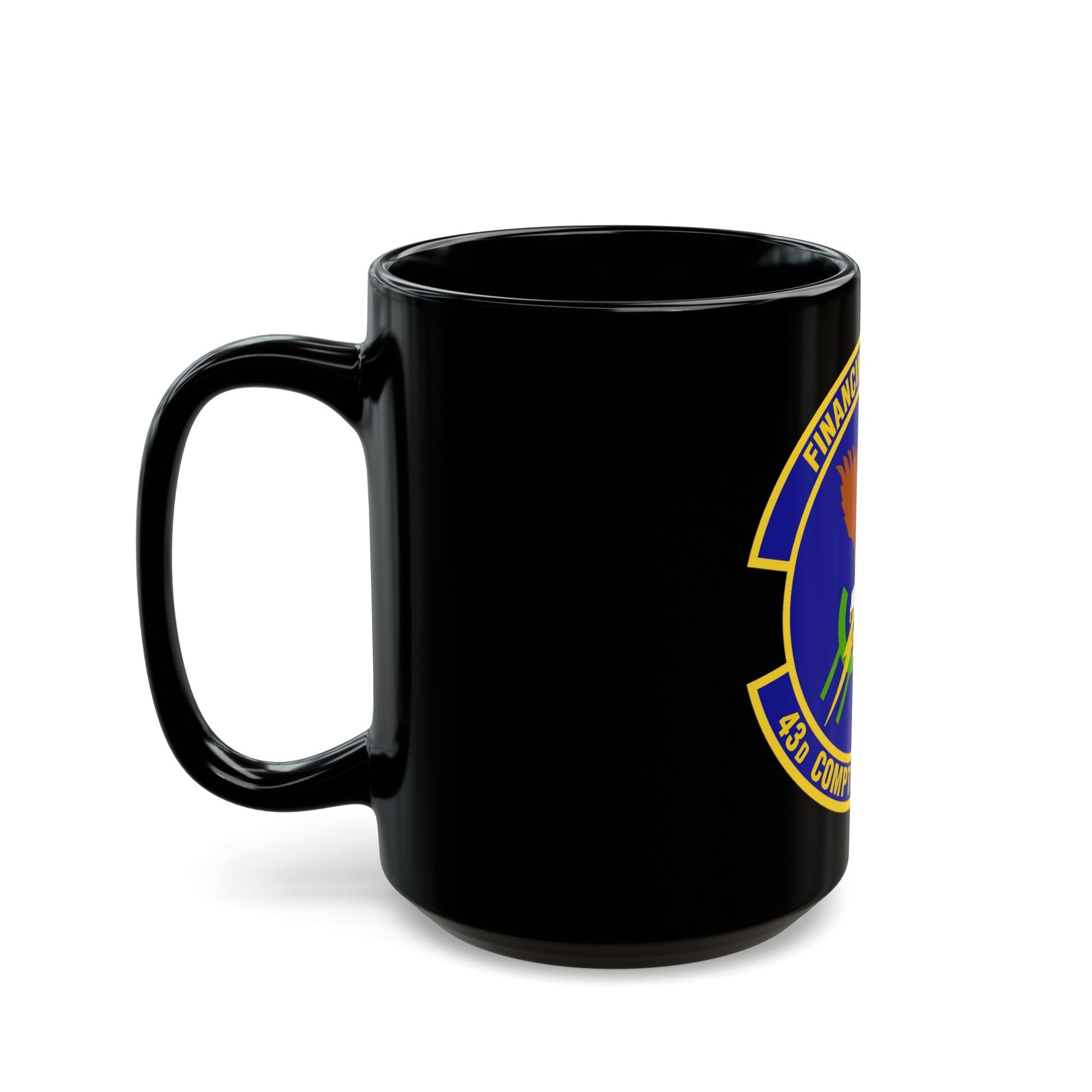 43d Comptroller Flight (U.S. Air Force) Black Coffee Mug-The Sticker Space