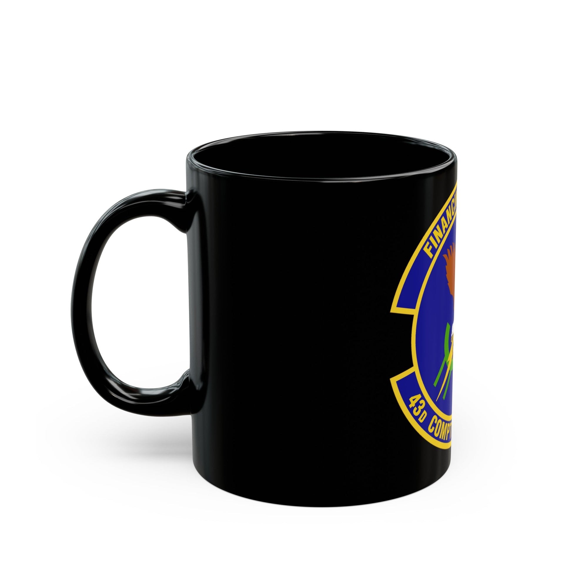 43d Comptroller Flight (U.S. Air Force) Black Coffee Mug-The Sticker Space