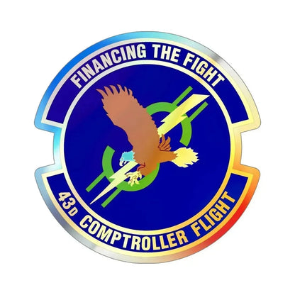43d Comptroller Flight (U.S. Air Force) Holographic STICKER Die-Cut Vinyl Decal 6 Inch Holographic - The Sticker Space