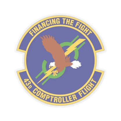 43d Comptroller Flight (U.S. Air Force) STICKER Vinyl Kiss-Cut Decal 2 Inch Transparent - The Sticker Space