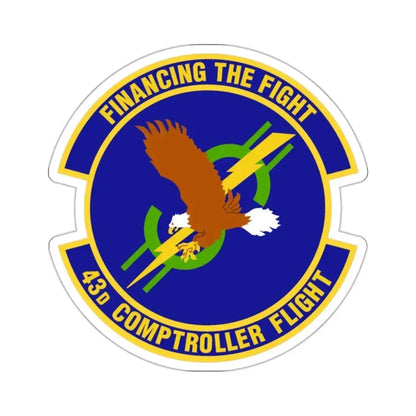 43d Comptroller Flight (U.S. Air Force) STICKER Vinyl Kiss-Cut Decal 2 Inch White - The Sticker Space
