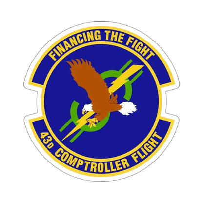 43d Comptroller Flight (U.S. Air Force) STICKER Vinyl Kiss-Cut Decal 3 Inch White - The Sticker Space
