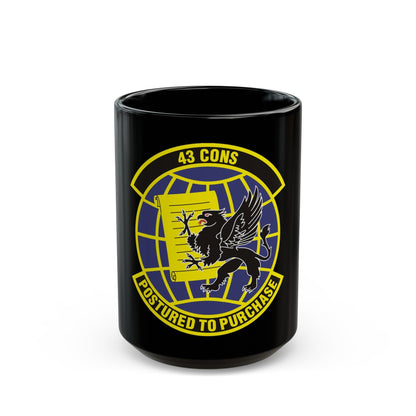 43d Contracting Squadron (U.S. Air Force) Black Coffee Mug-15oz-The Sticker Space