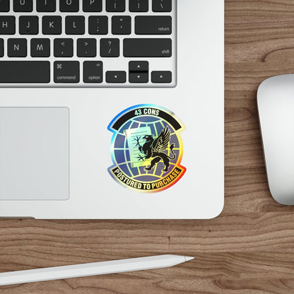 43d Contracting Squadron (U.S. Air Force) Holographic STICKER Die-Cut Vinyl Decal-The Sticker Space