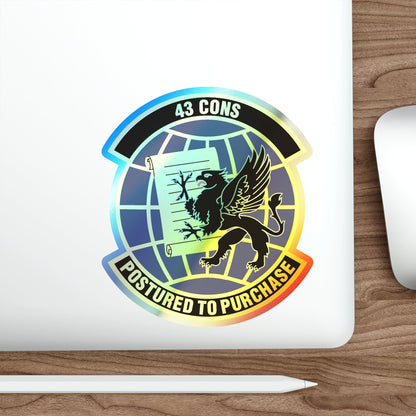 43d Contracting Squadron (U.S. Air Force) Holographic STICKER Die-Cut Vinyl Decal-The Sticker Space