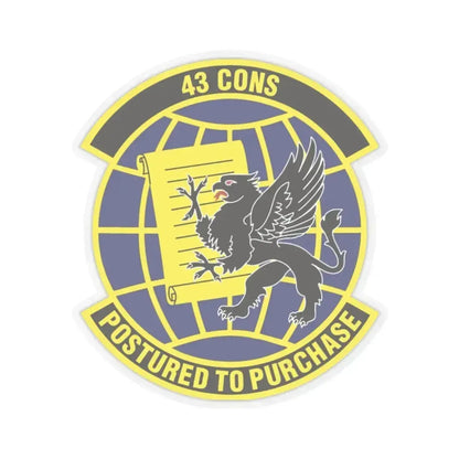 43d Contracting Squadron (U.S. Air Force) STICKER Vinyl Kiss-Cut Decal 2 Inch Transparent - The Sticker Space