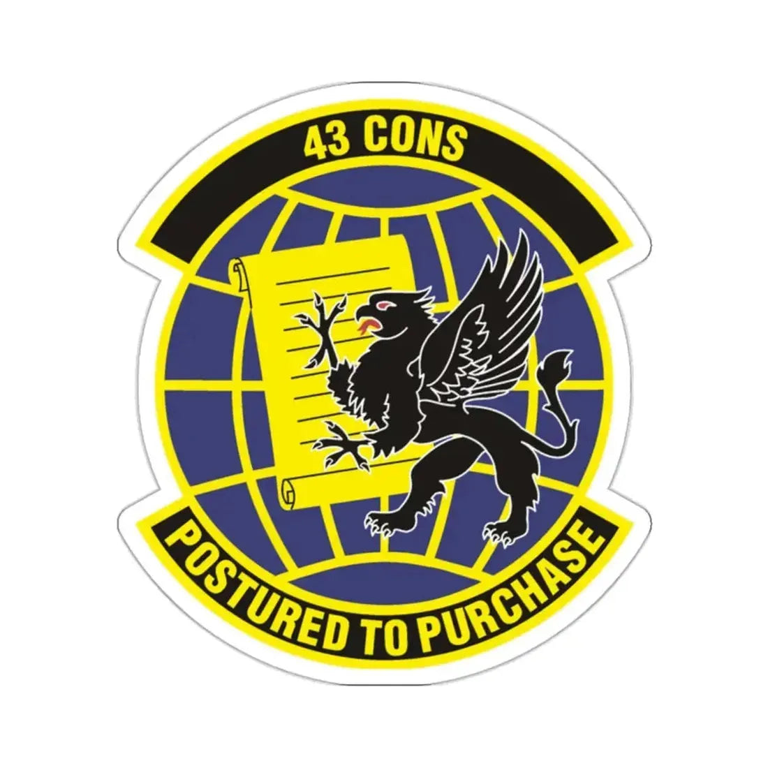 43d Contracting Squadron (U.S. Air Force) STICKER Vinyl Kiss-Cut Decal - The Sticker Space