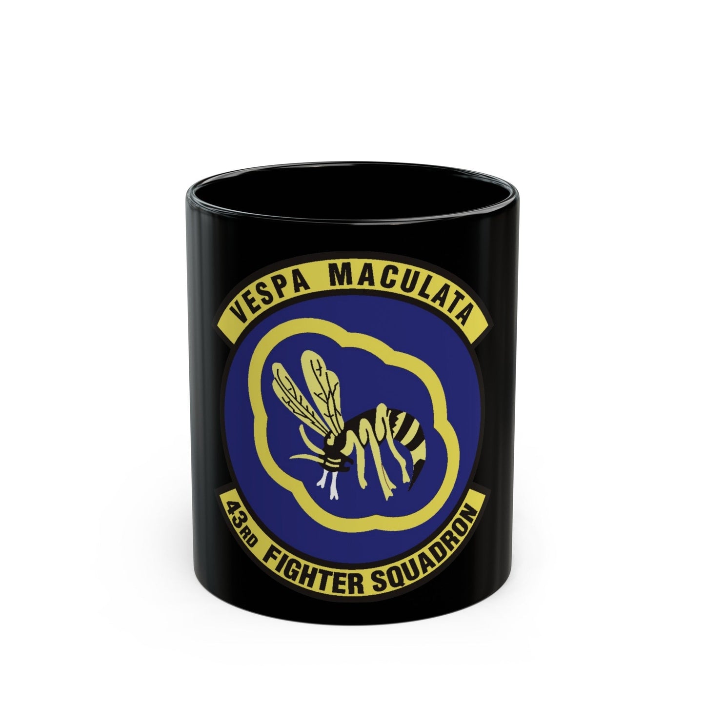 43d Fighter Squadron (U.S. Air Force) Black Coffee Mug-11oz-The Sticker Space