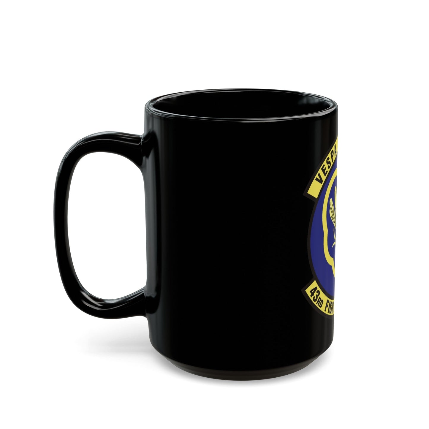 43d Fighter Squadron (U.S. Air Force) Black Coffee Mug-The Sticker Space