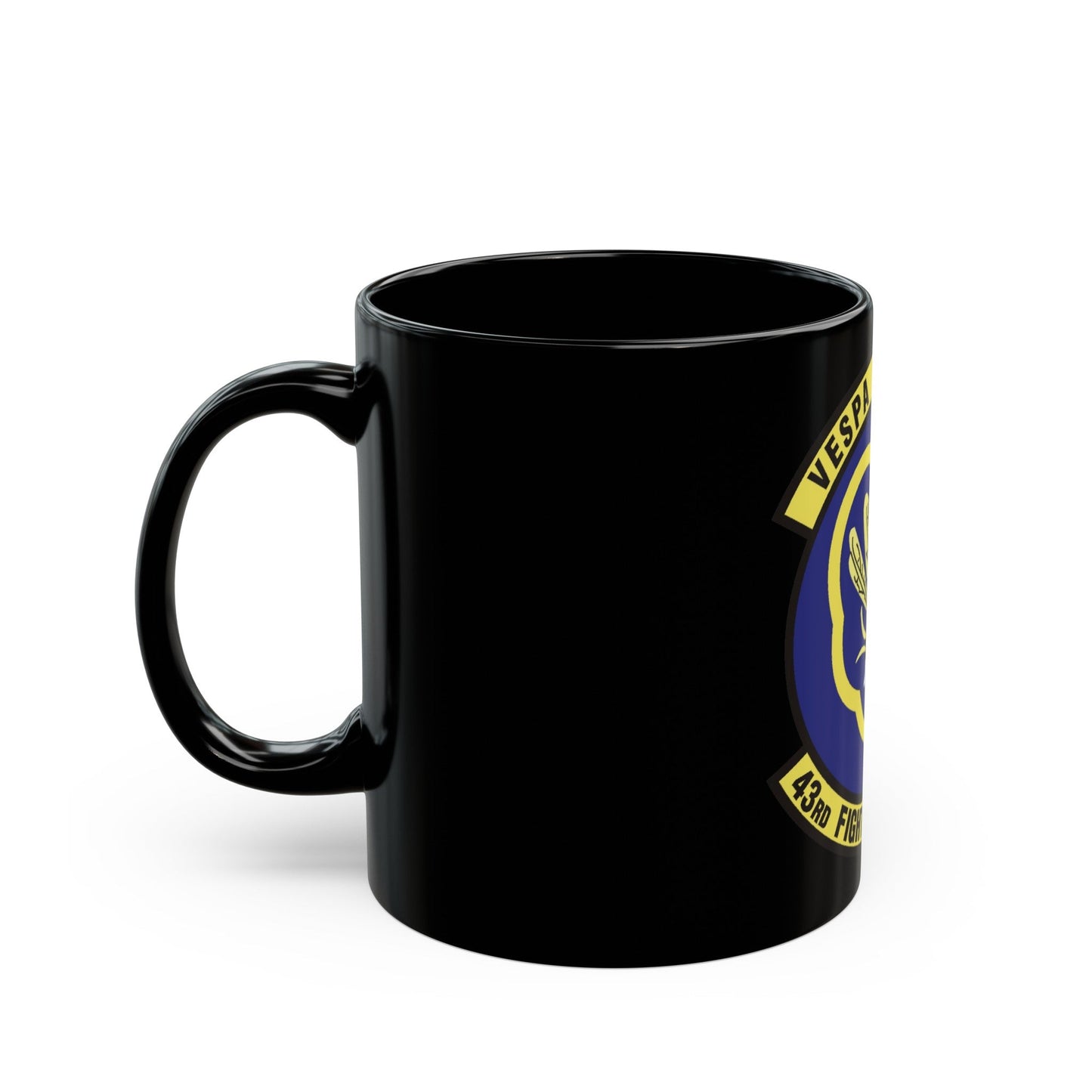 43d Fighter Squadron (U.S. Air Force) Black Coffee Mug-The Sticker Space