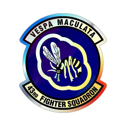 43d Fighter Squadron (U.S. Air Force) Holographic STICKER Die-Cut Vinyl Decal 5 Inch Holographic - The Sticker Space