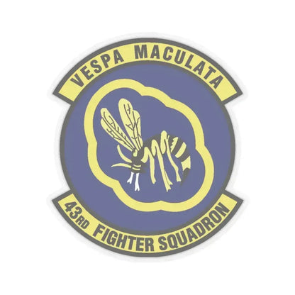 43d Fighter Squadron (U.S. Air Force) STICKER Vinyl Kiss-Cut Decal 4 Inch Transparent - The Sticker Space