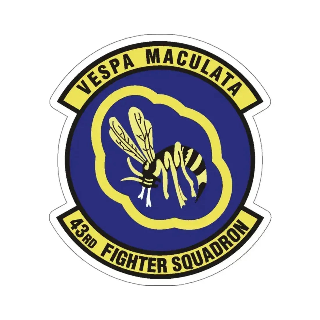 43d Fighter Squadron (U.S. Air Force) STICKER Vinyl Kiss-Cut Decal 4 Inch White - The Sticker Space