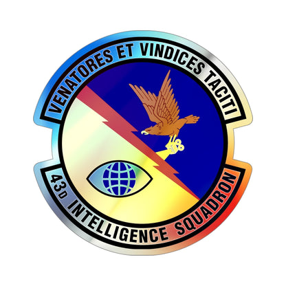 43d Intelligence Squadron (U.S. Air Force) Holographic STICKER Die-Cut Vinyl Decal-4 Inch-The Sticker Space