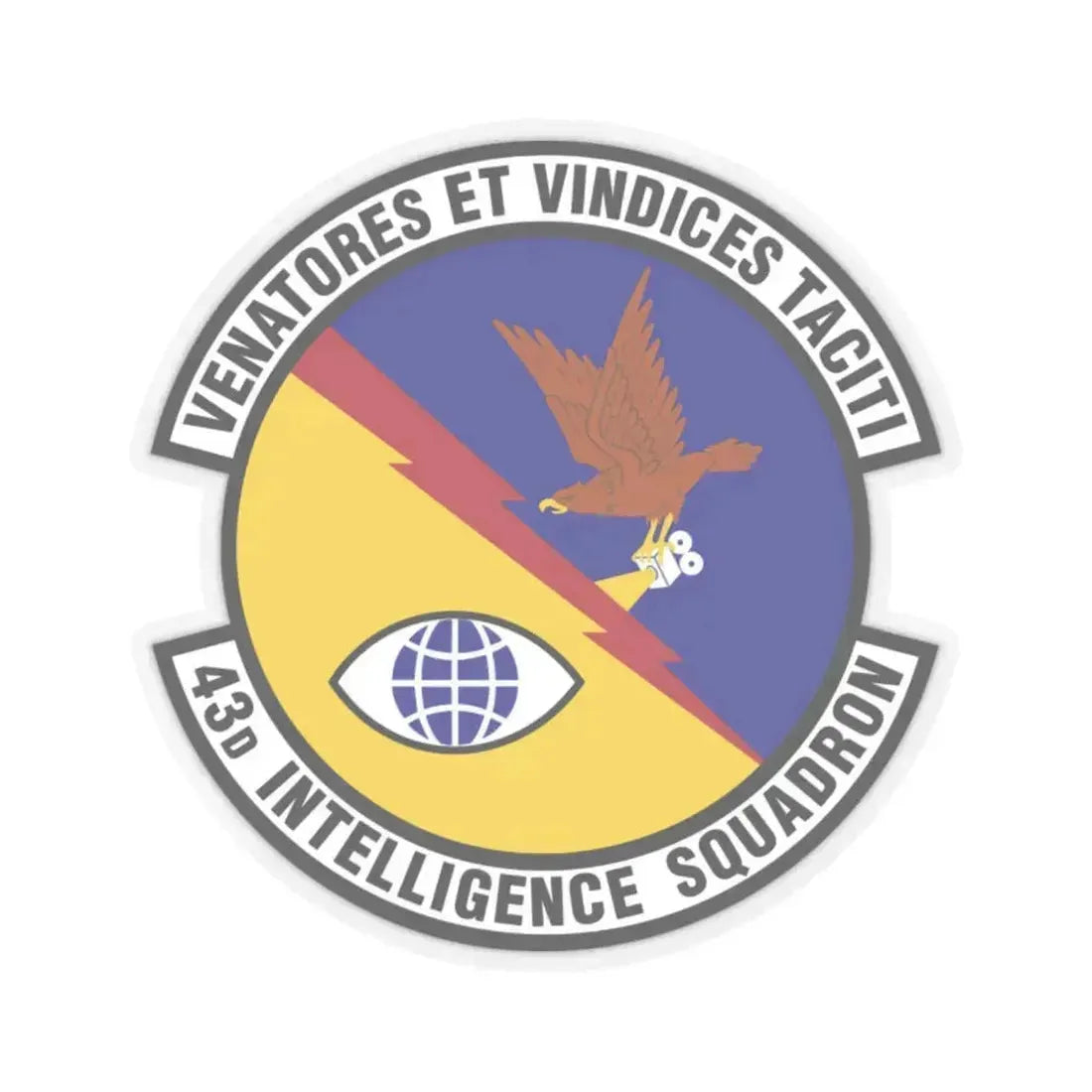 43d Intelligence Squadron (U.S. Air Force) STICKER Vinyl Kiss-Cut Decal 2 Inch Transparent - The Sticker Space