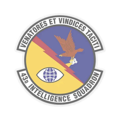 43d Intelligence Squadron (U.S. Air Force) STICKER Vinyl Kiss-Cut Decal 3 Inch Transparent - The Sticker Space