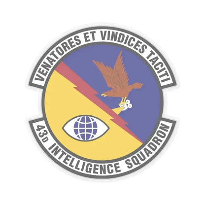 43d Intelligence Squadron (U.S. Air Force) STICKER Vinyl Kiss-Cut Decal 4 Inch Transparent - The Sticker Space
