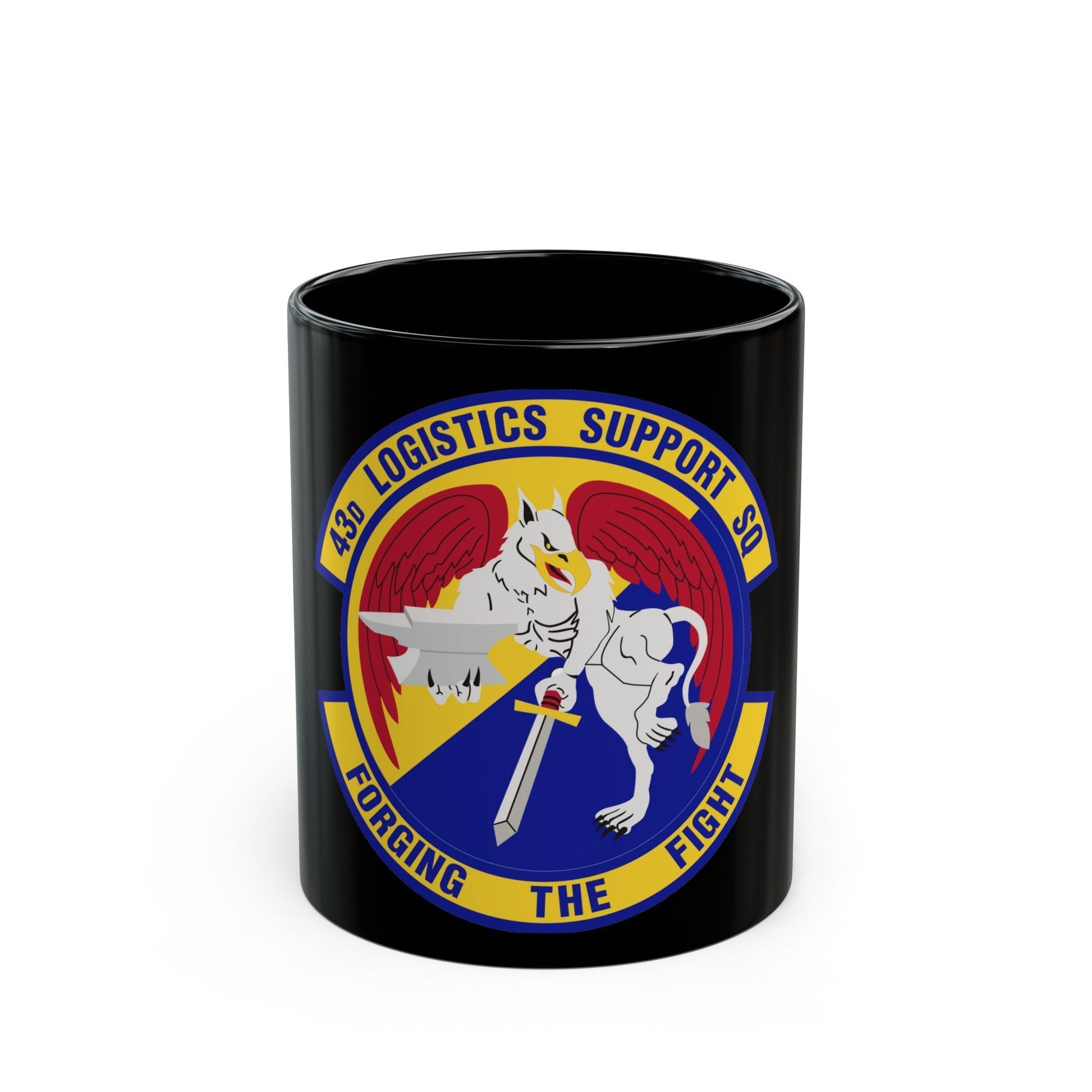 43d Logistics Support Squadron (U.S. Air Force) Black Coffee Mug-11oz-The Sticker Space