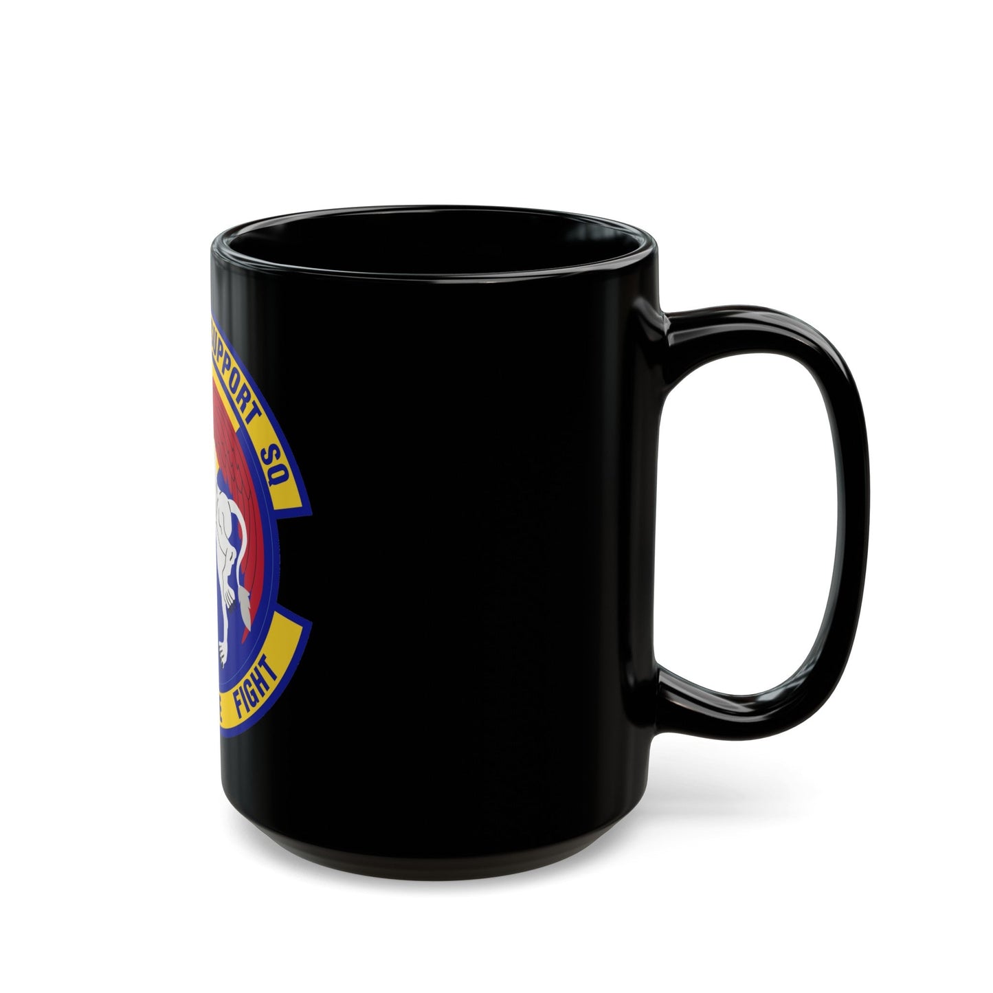 43d Logistics Support Squadron (U.S. Air Force) Black Coffee Mug-The Sticker Space