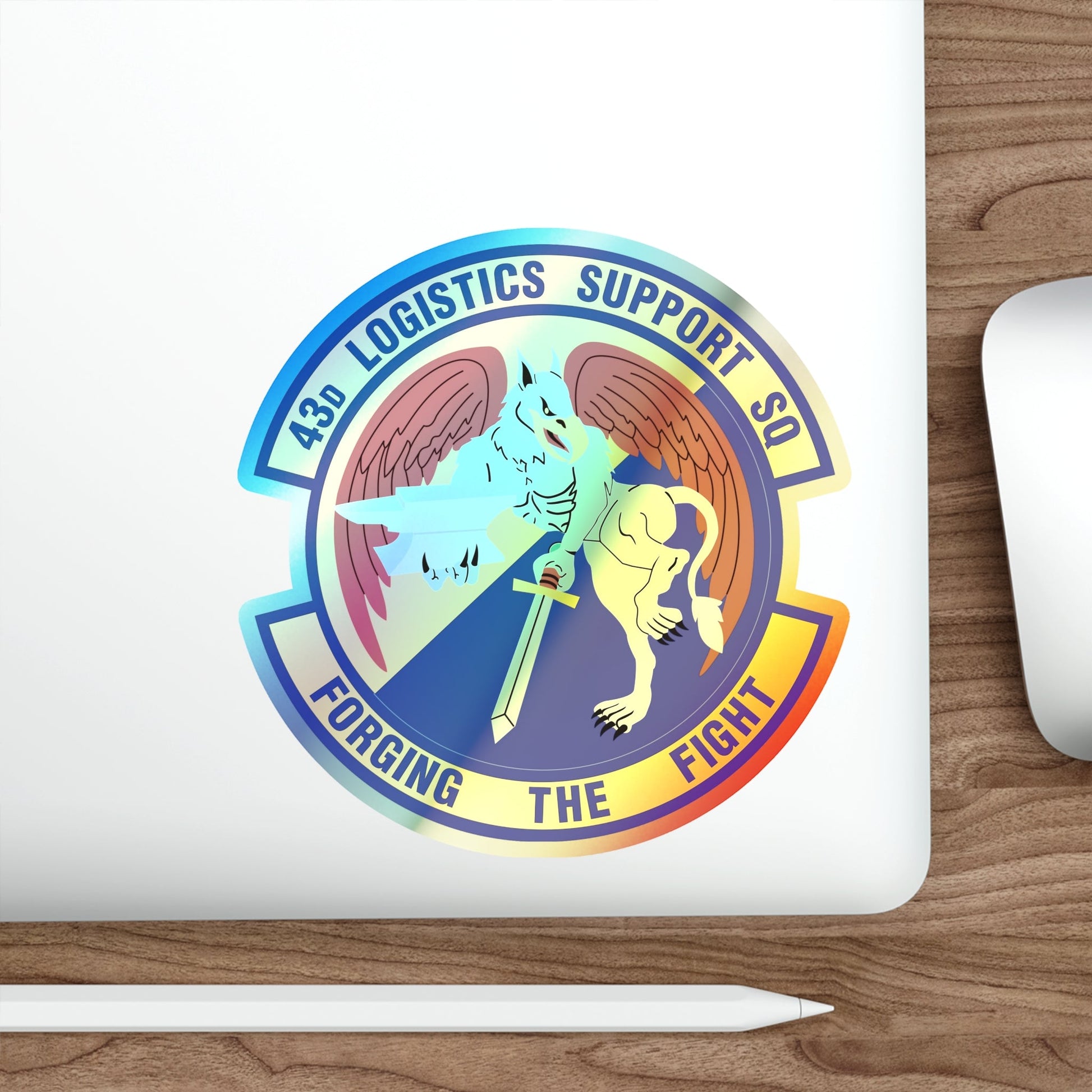 43d Logistics Support Squadron (U.S. Air Force) Holographic STICKER Die-Cut Vinyl Decal-The Sticker Space