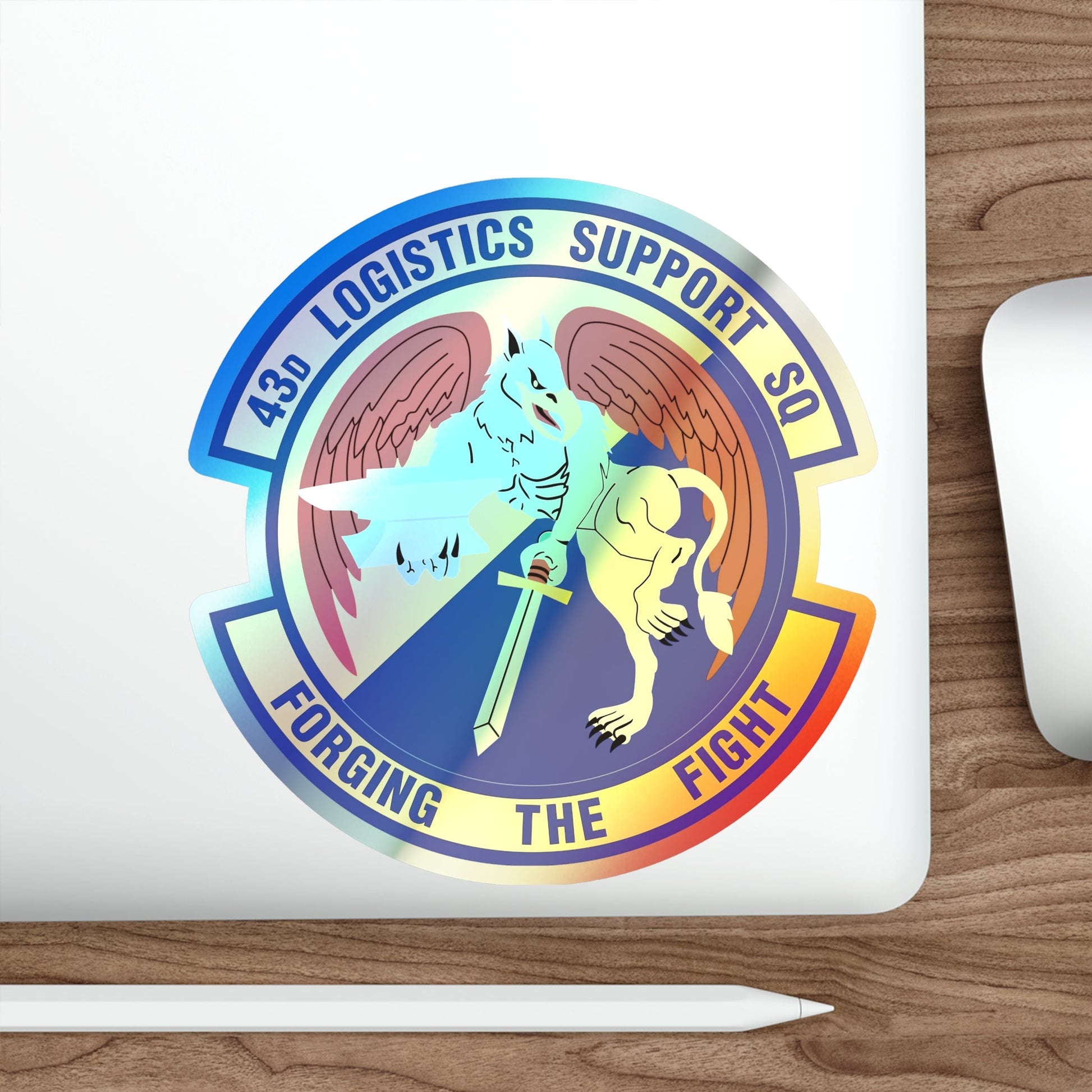 43d Logistics Support Squadron (U.S. Air Force) Holographic STICKER Die-Cut Vinyl Decal-The Sticker Space