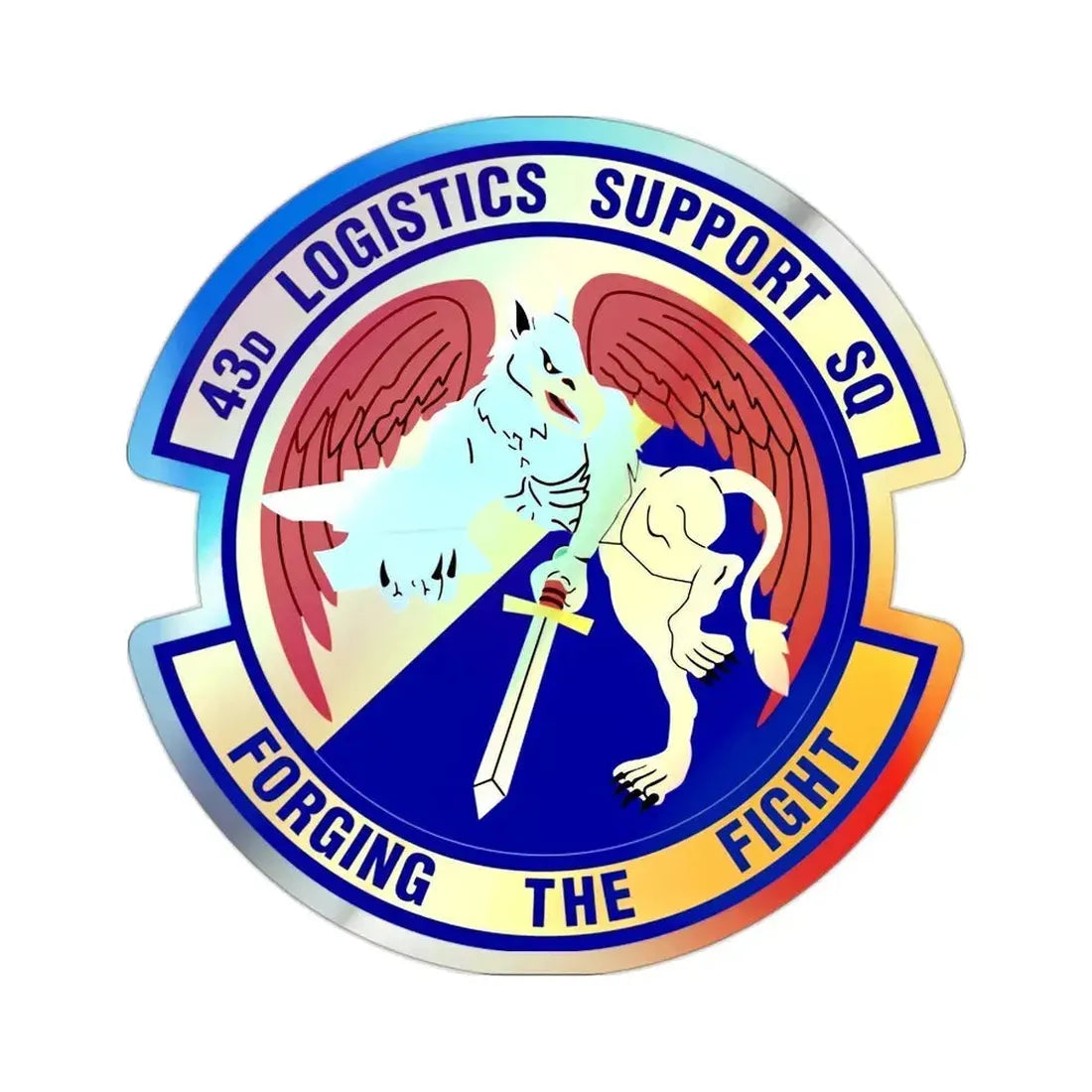43d Logistics Support Squadron (U.S. Air Force) Holographic STICKER Die-Cut Vinyl Decal 2 Inch Holographic - The Sticker Space