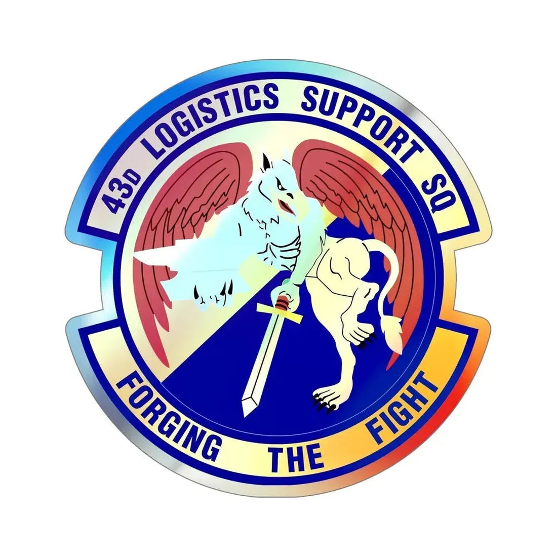 43d Logistics Support Squadron (U.S. Air Force) Holographic STICKER Die-Cut Vinyl Decal - The Sticker Space