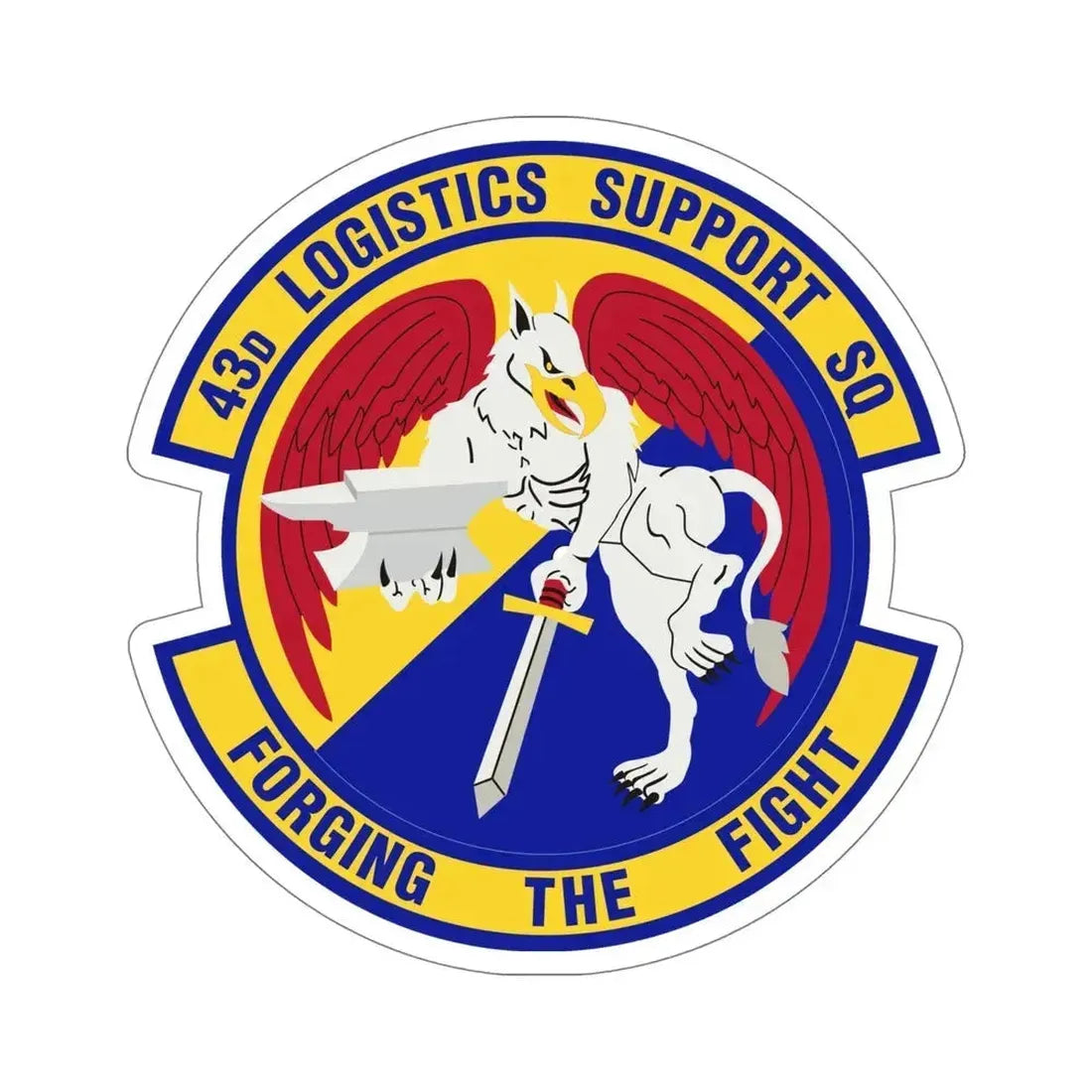 43d Logistics Support Squadron (U.S. Air Force) STICKER Vinyl Die-Cut Decal 6 Inch - The Sticker Space