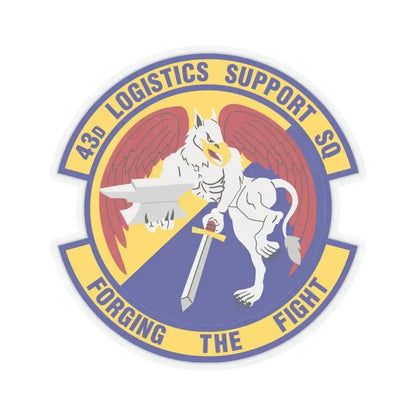 43d Logistics Support Squadron (U.S. Air Force) STICKER Vinyl Kiss-Cut Decal 4 Inch Transparent - The Sticker Space