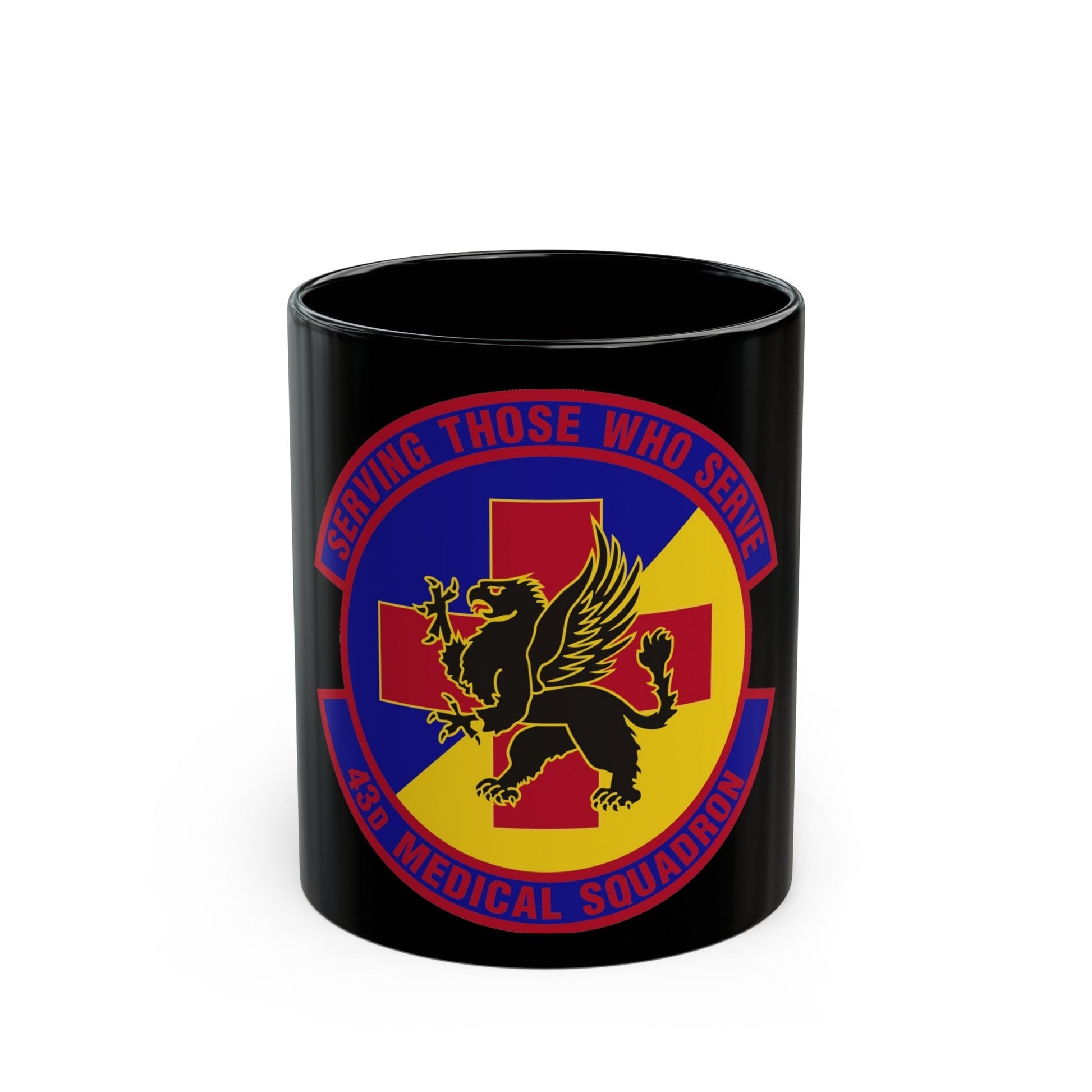 43d Medical Squadron (U.S. Air Force) Black Coffee Mug-11oz-The Sticker Space