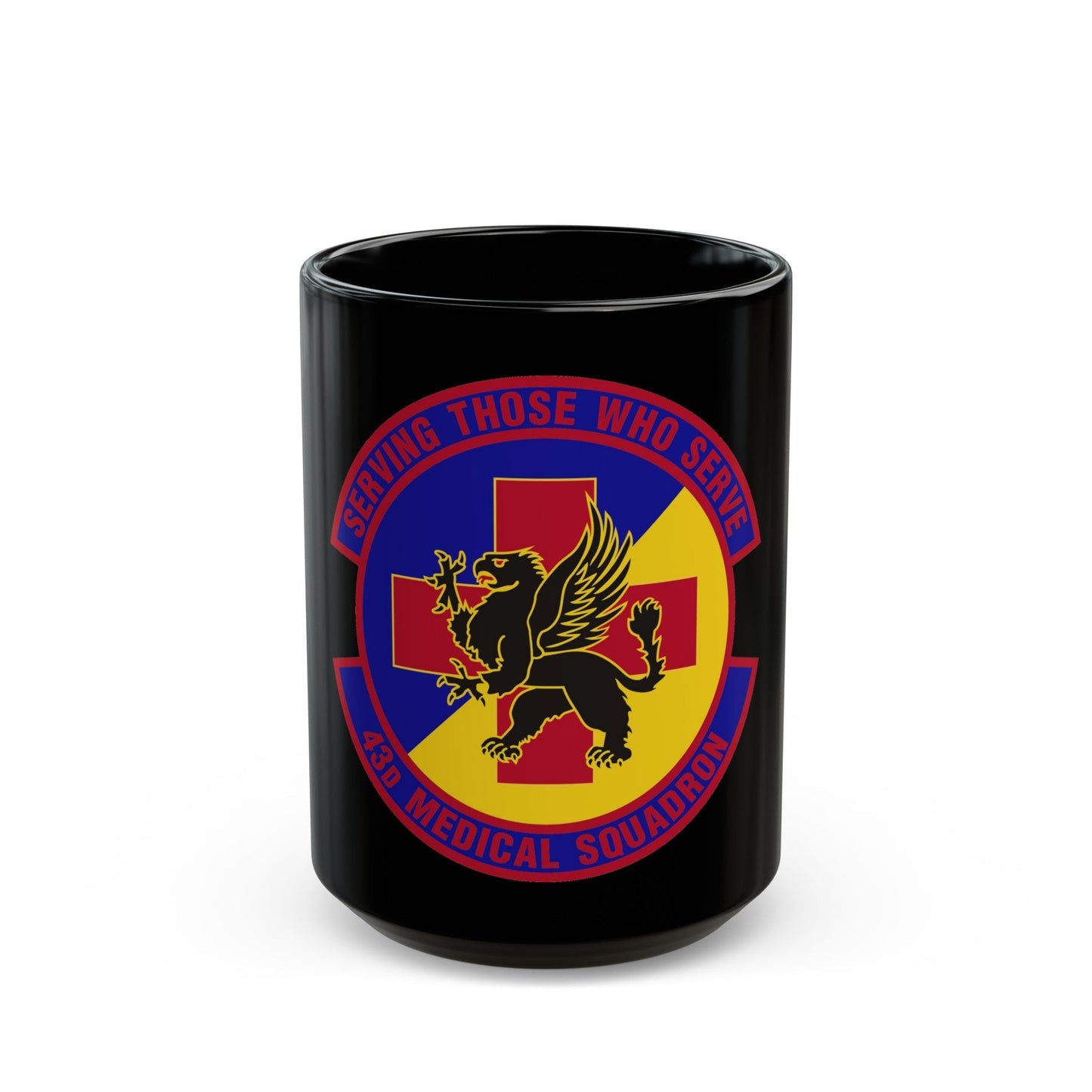 43d Medical Squadron (U.S. Air Force) Black Coffee Mug-15oz-The Sticker Space