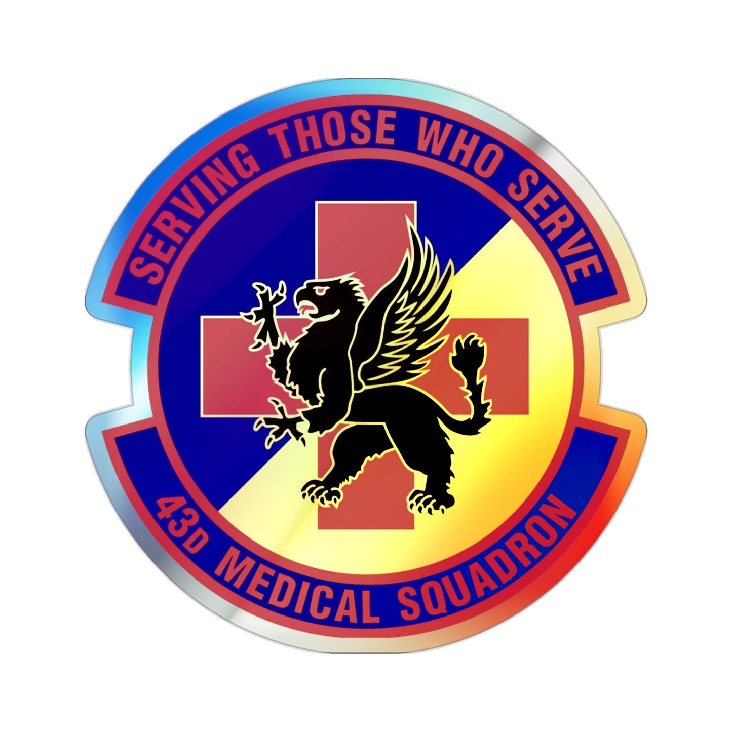 43d Medical Squadron (U.S. Air Force) Holographic STICKER Die-Cut Vinyl Decal-2 Inch-The Sticker Space