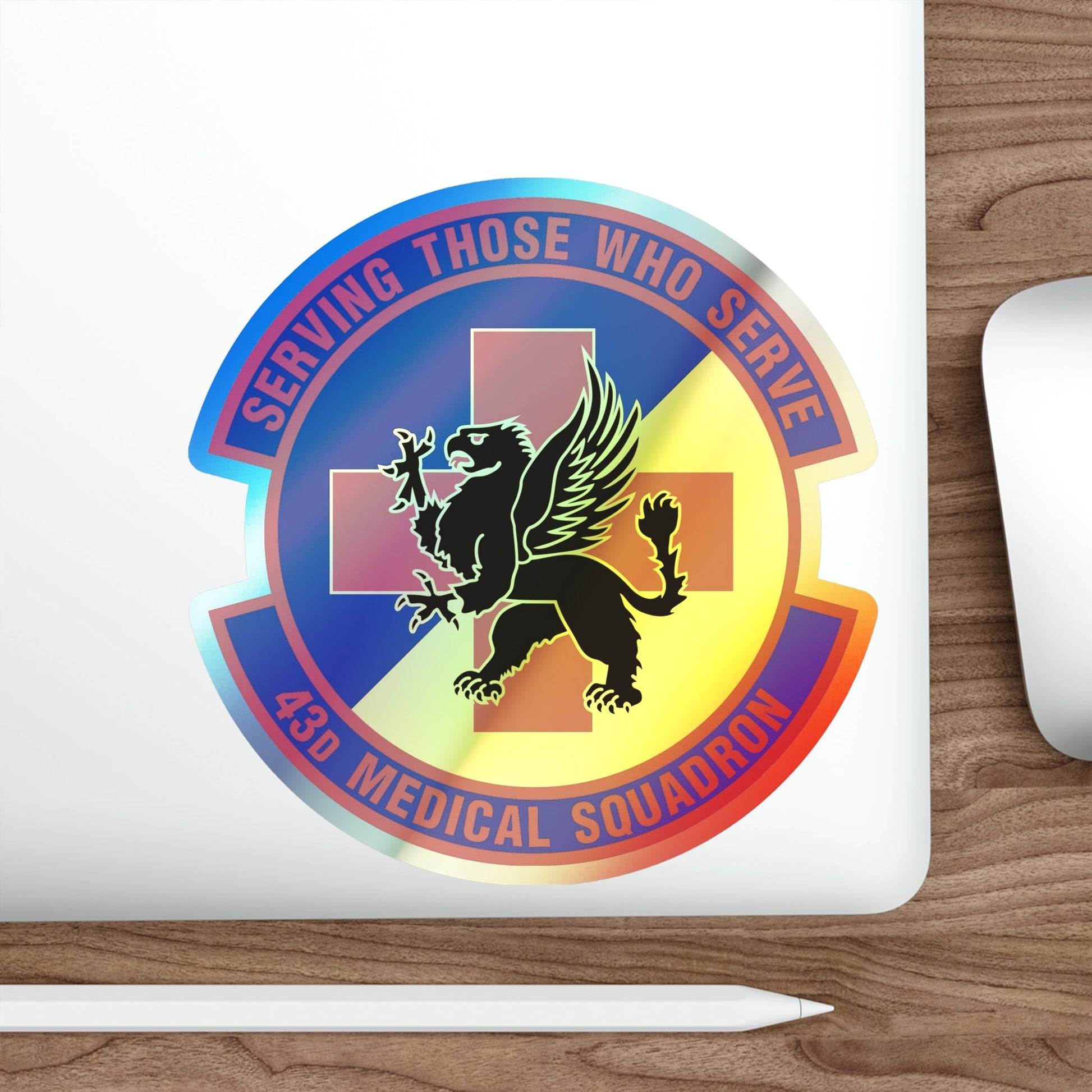 43d Medical Squadron (U.S. Air Force) Holographic STICKER Die-Cut Vinyl Decal-The Sticker Space