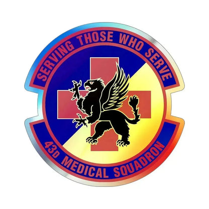 43d Medical Squadron (U.S. Air Force) Holographic STICKER Die-Cut Vinyl Decal 6 Inch Holographic - The Sticker Space