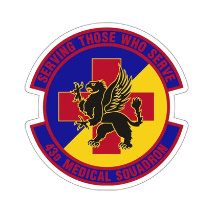 43d Medical Squadron (U.S. Air Force) STICKER Vinyl Kiss-Cut Decal 4 Inch White - The Sticker Space