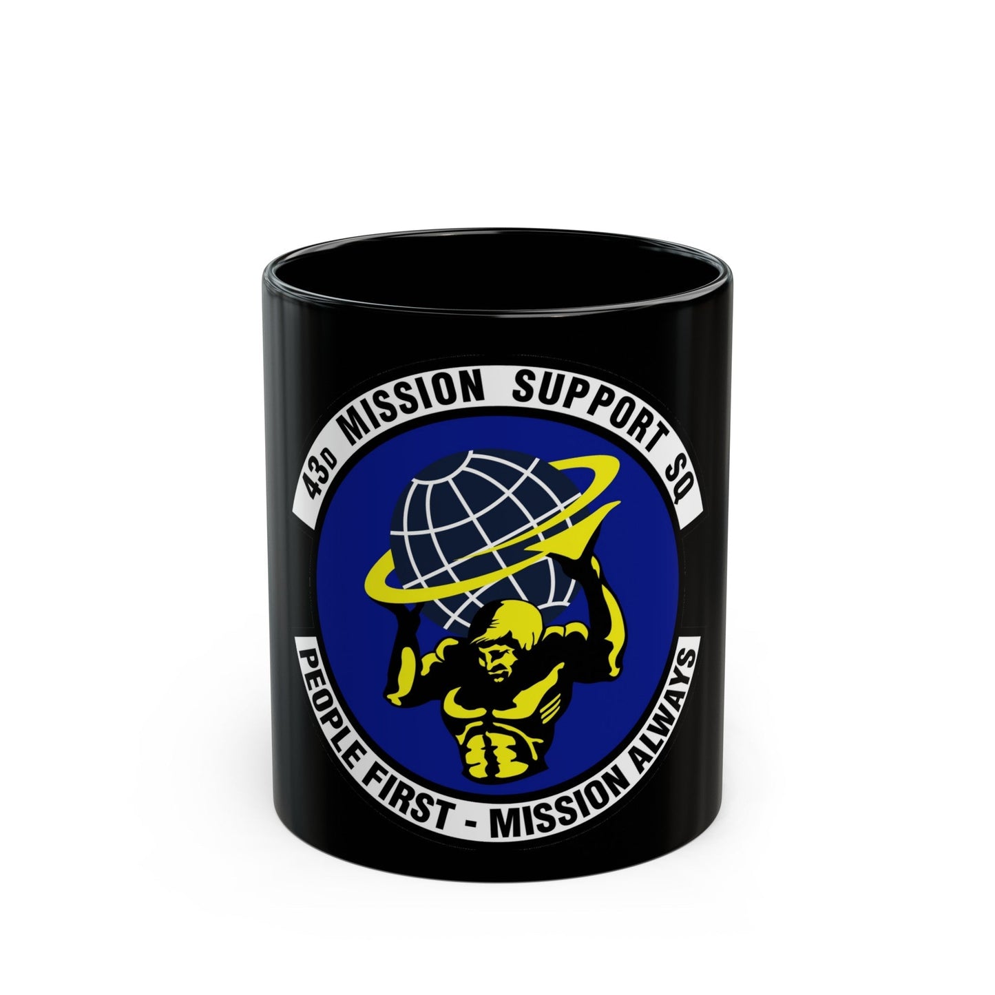 43d Mission Support Squadron (U.S. Air Force) Black Coffee Mug-11oz-The Sticker Space